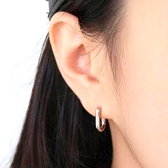 Jewelry - Minimalist Geometric Ellipse Earrings